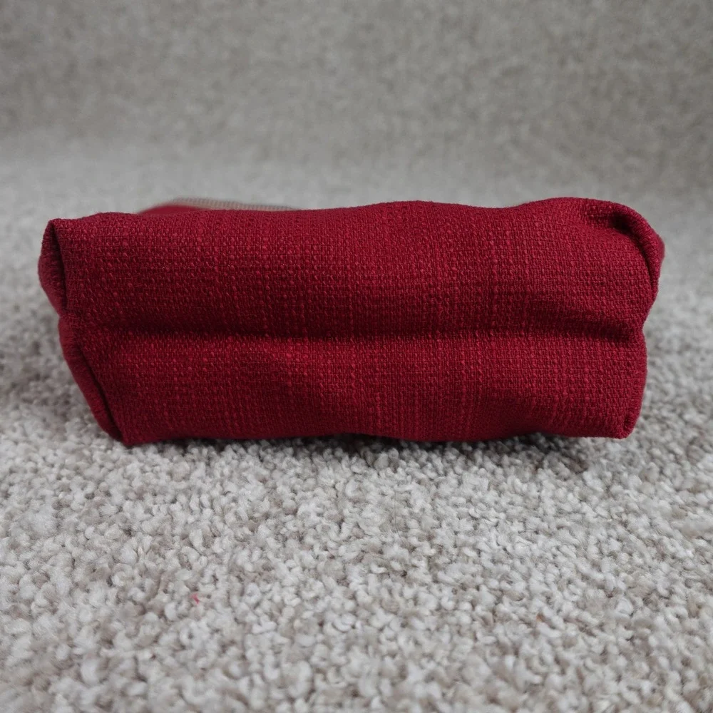 Longaberger 2003 Bee Basket Liner Red Woven Fabric Striped Trim Accessory